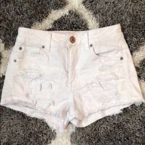 American Eagle high waisted white shorts